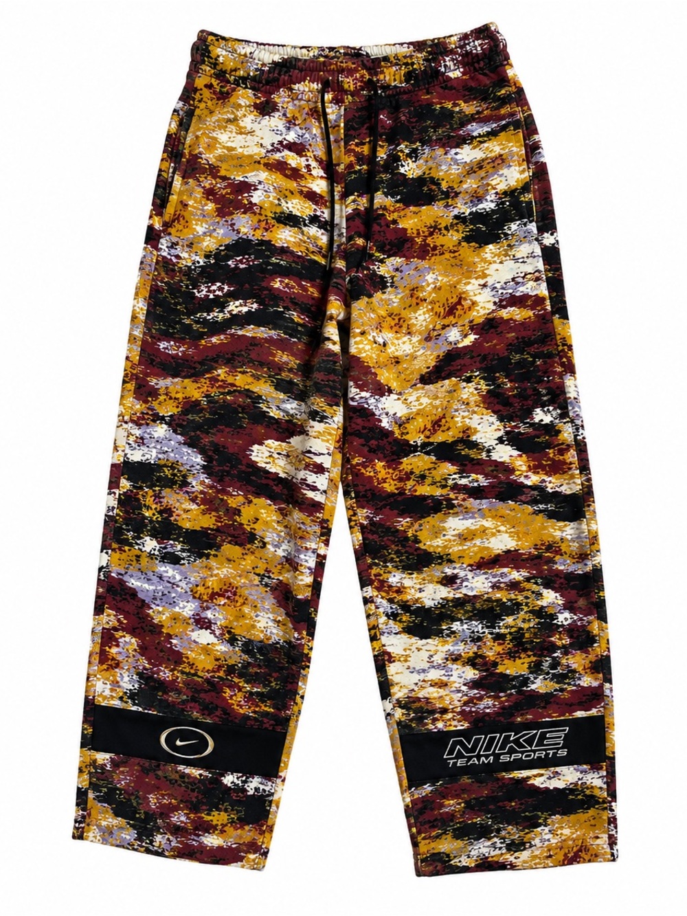 Nike Men’s Multicolor Abstract Camo Joggers - Yellow, Maroon, Black